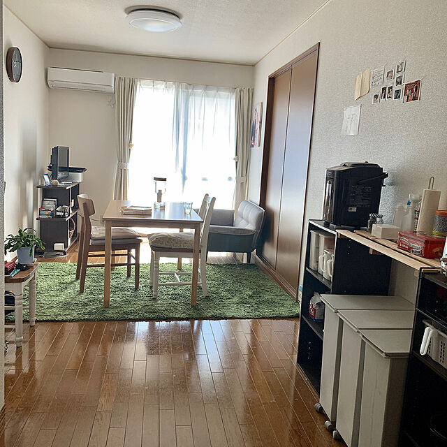Kumiのニトリ-アクセントラグ(SシャギーGR 140X200) の家具・インテリア写真