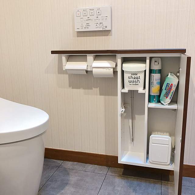 buntanの-トイレ関連 TOTO　UYC05S　フロア収納キャビネット ワイドタイプ(680mm定寸) 埋込タイプ [■]の家具・インテリア写真