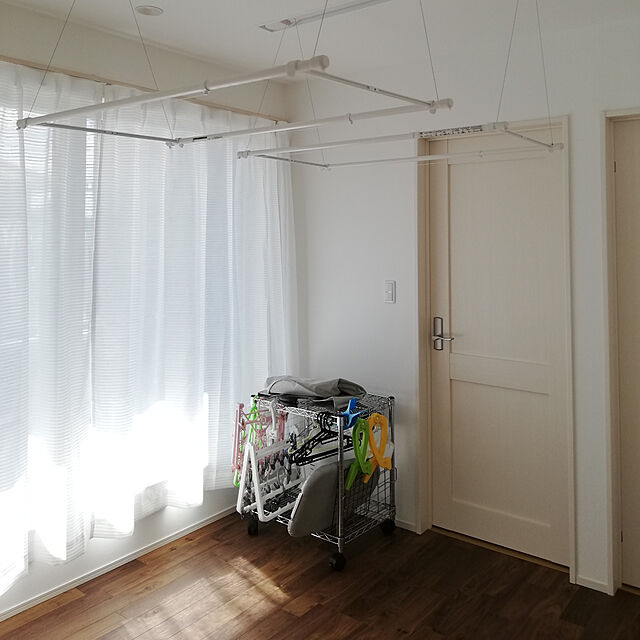 Natsumiの-モリテックスチール 室内物干し ルームハンガー ダブルポールタイプ 埋め込みキット付き MRH-2DW-11Uの家具・インテリア写真
