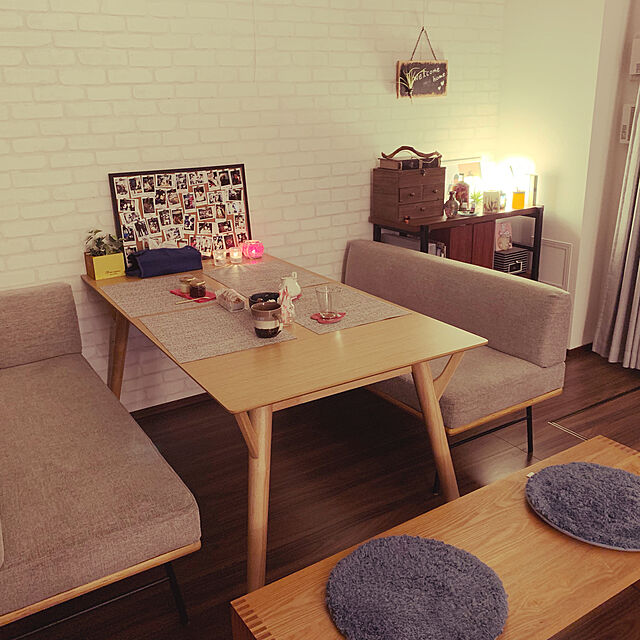 yunomiのニトリ-伸張式ダイニングテーブル(フィルン 伸長150 LBR) の家具・インテリア写真
