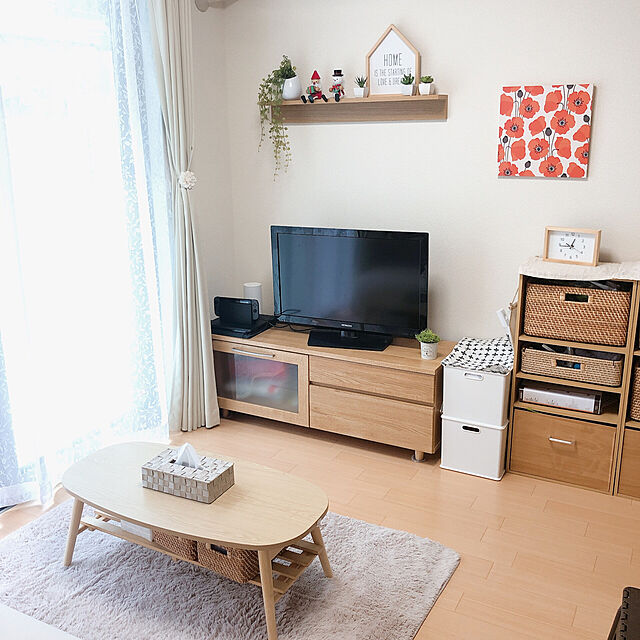 nyanのニトリ-カラーボックス Nカラボ 3段(ナチュラル) の家具・インテリア写真