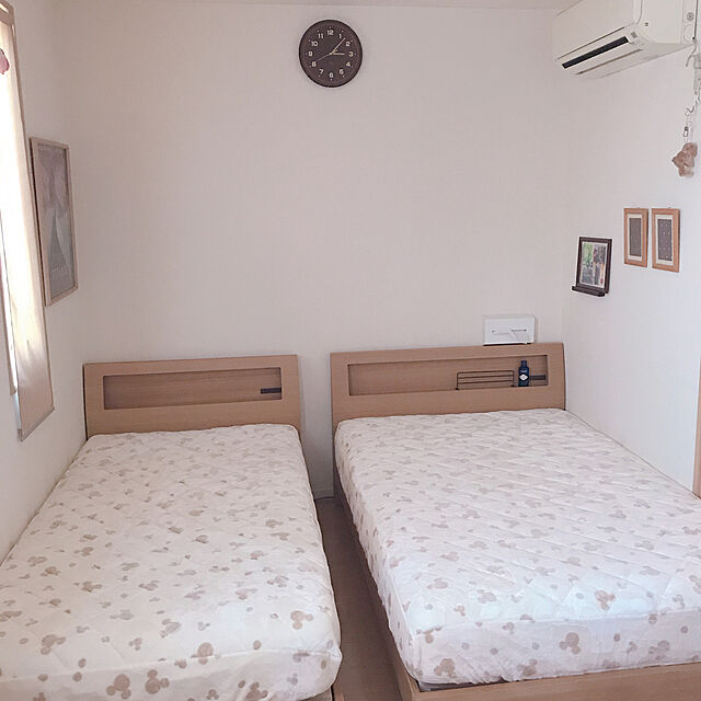 takubonchanの-2口コンセント付き棚付きベッド<ダブル・セミダブル/ナチュラルのみ>の家具・インテリア写真