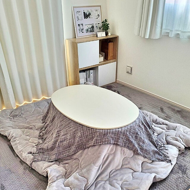 YEMIのニトリ-リビングこたつ (コラムS 105楕円 WW） の家具・インテリア写真