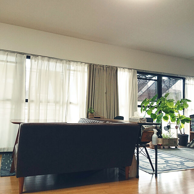 marikoの無印良品-ポリエステルタイルカーペット／ライトブラウン ライトブラウンの家具・インテリア写真