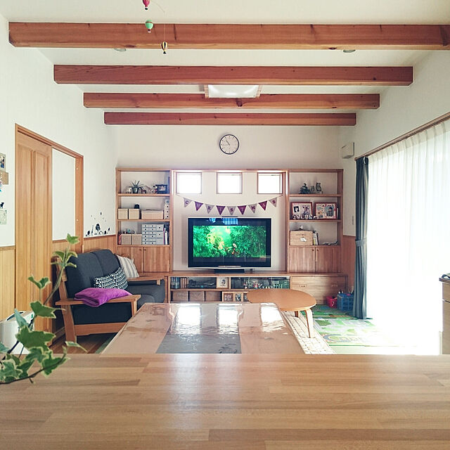 wakaba223の無印良品-壁に付けられる家具・長押・幅４４ｃｍ・タモ材／ナチュラルの家具・インテリア写真