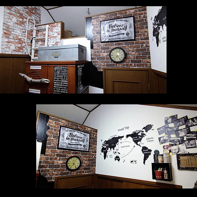 Leonのニトリ-貼ってはがせるシール壁紙(レンガBR) の家具・インテリア写真