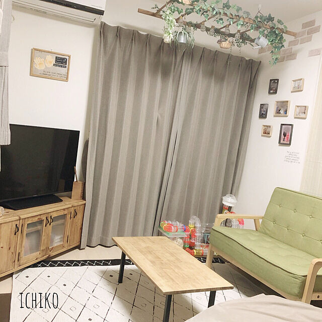 ichikoのニトリ-2人用布張りコンパクトソファ(ルッキKD GR(NA)) の家具・インテリア写真