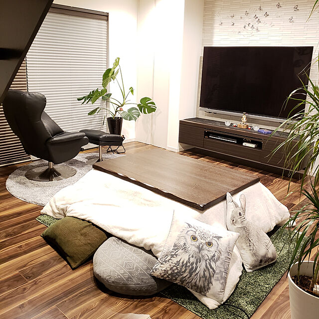 zenoのニトリ-抗菌防臭 シャギーラグ(GR 130X185) の家具・インテリア写真