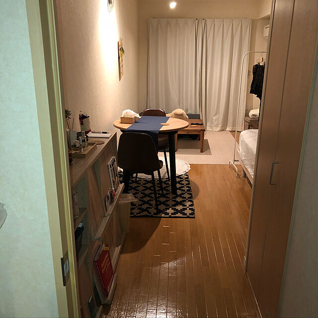 rarasayaのニトリ-フロアマット(クロッシェH 直径90) の家具・インテリア写真