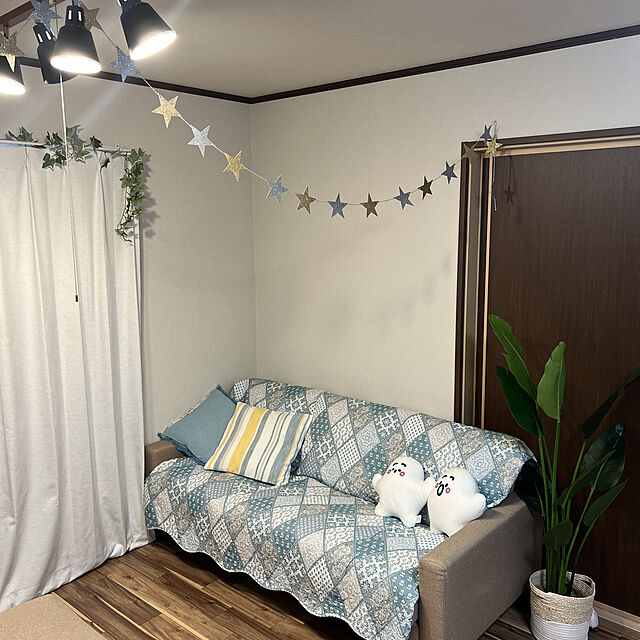 SquarePantsのニトリ-布張りカウチソファ( CA2 DR-BE) の家具・インテリア写真