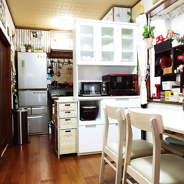 kumingのニトリ-桐タイルトップワゴン(Nナチュリープ4杯) の家具・インテリア写真