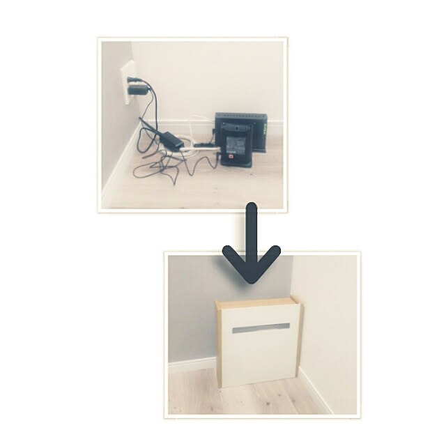 kaanaの山善-山善(YAMAZEN) ケーブルボックス ハイタイプ コード収納 ナチュラル RCB-L(WN/IV)の家具・インテリア写真