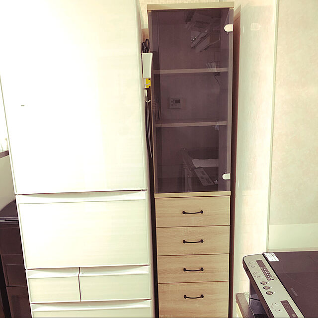 KAORIのワイエムワールド-ワイエムワールド すき間収納 食器棚 ドルフィン 幅40cm オーク 00-057の家具・インテリア写真