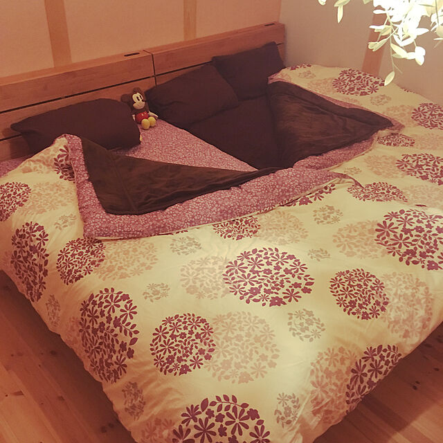 kanato.no.outhiのニトリ-綿100% ベッド用ボックスシーツ セミダブル(マリッサ SD) の家具・インテリア写真