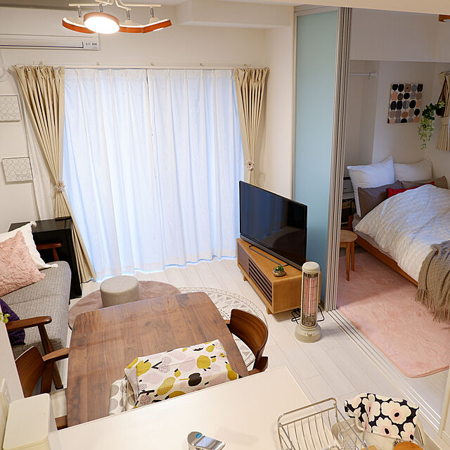 Azukiのニトリ-布張り2人用ソファ(マイスBE/MBR) の家具・インテリア写真