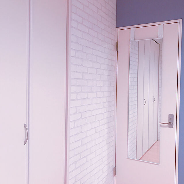 yukariのイケア-IKEA/イケア　GARNES　ドア掛けミラー/鏡　扉/ドア用 ホワイト　サイズ：38x155 cmの家具・インテリア写真