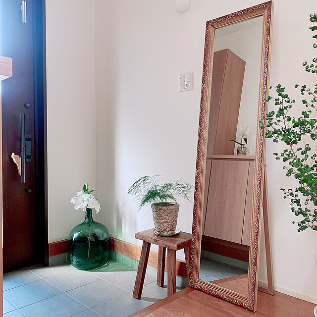 sasiaのWill-Limited.-全身鏡 姿見鏡 姿見 全身 スタンドミラー アンティーク調 鏡 かがみ カガミ おしゃれ ミラー 姿見 壁掛け シンプルデザイン 木製の家具・インテリア写真