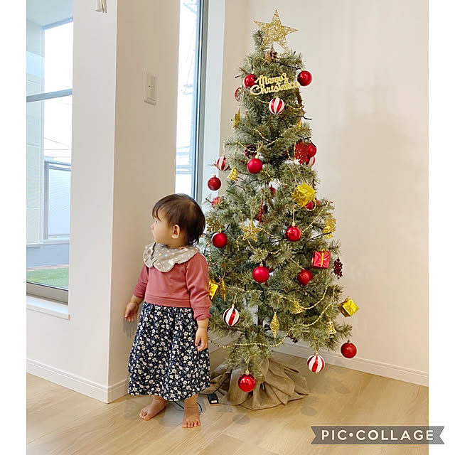 写真付きレビュー 1000円引きcp 対象 クリスマスツリー 180cm フルセット 北欧風 赤 レッド ゴールド シルバー 金 銀 おしゃれ 普通サイズ クリスマスツリーセット Xmas Tree ショップ用 店舗用 法人用 オーナメントセット かわいい Led ライト 星 雪結晶 ジュール