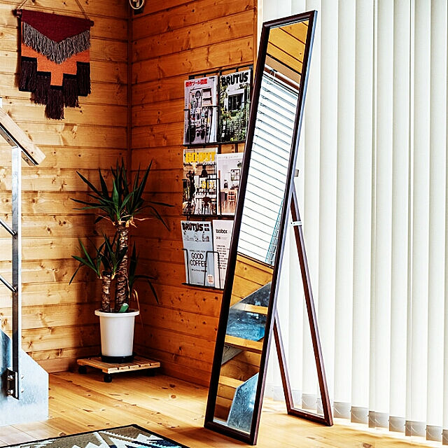 Rumoの-スタンドミラー 全身 おしゃれ 全身鏡 姿見 全身ミラー 玄関 北欧 木製 シンプル 薄型の家具・インテリア写真