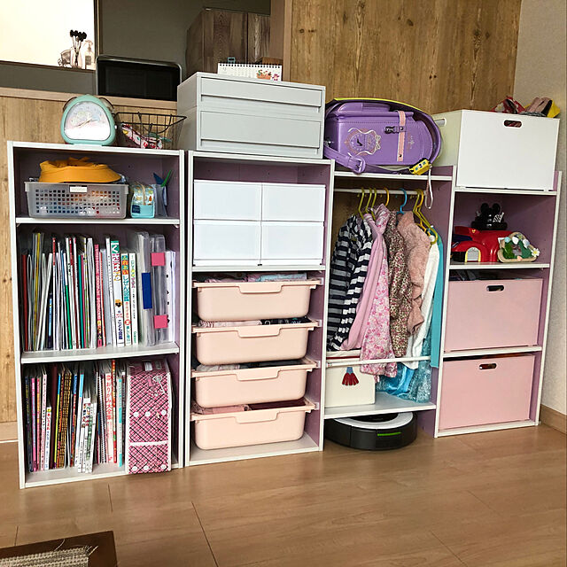 a_yumiのニトリ-カラーボックスカラボ 3段(PU×WH) の家具・インテリア写真