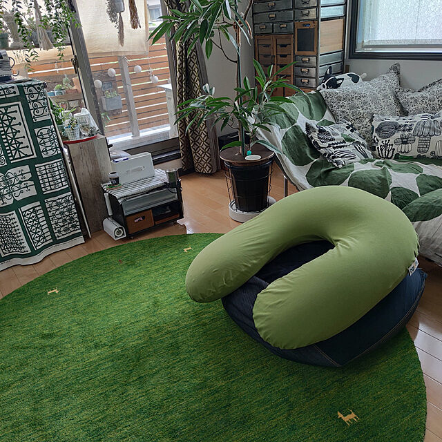 hiro3の無印良品-無印良品 体にフィットするソファ用綿デニムカバー ネイビー 良品計画の家具・インテリア写真