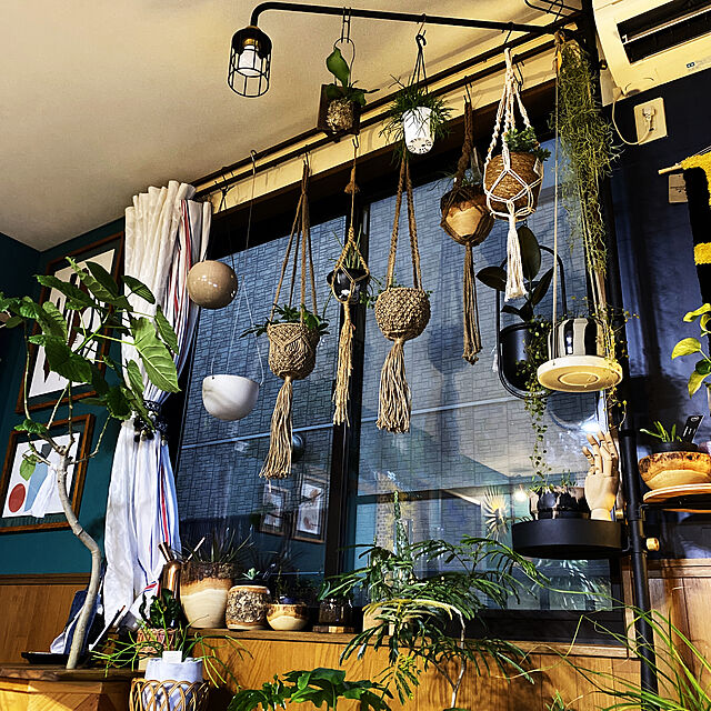 miiiiiの-Mango Wood Tall 鉢カバー stem 天然木の家具・インテリア写真