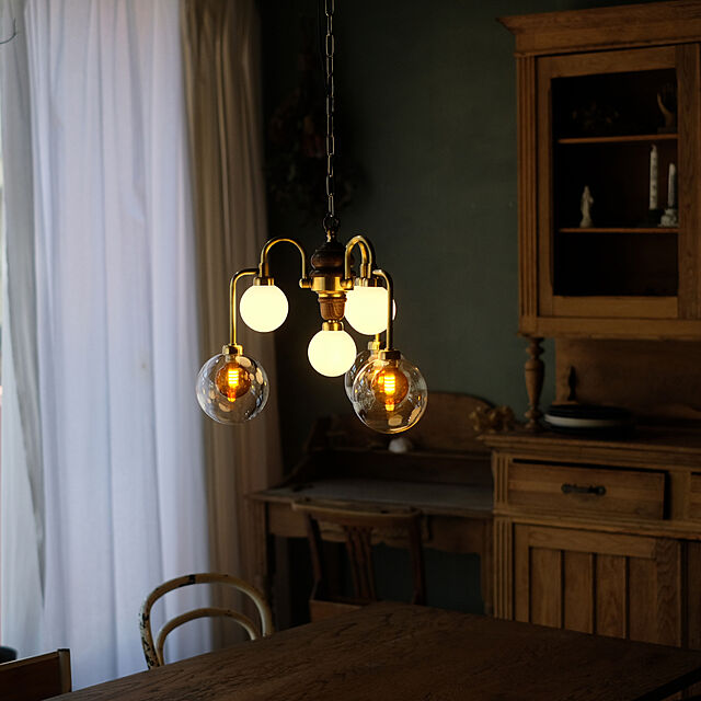 sunyowのサンヨウ-サンヨウ　LED　シャンデリアランプ　G9CH70G0102　レトロ照明　アンティークスタイルの家具・インテリア写真