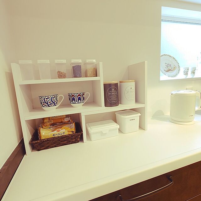 RiRiKAの-【組立品/完成品が選べる】 キッチン 棚 伸縮 木製 幅40cm 調味料ラック 二段 薄型 ホワイト/オーク/ウォールナット KRA945039の家具・インテリア写真