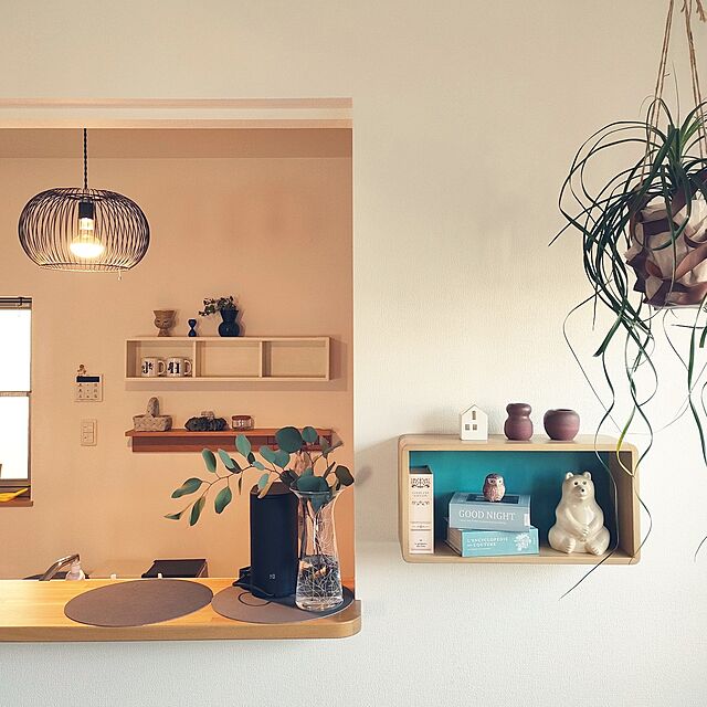 pinponmamの無印良品-無印良品 壁に付けられる家具箱 オーク材突板 88cm 良品計画の家具・インテリア写真