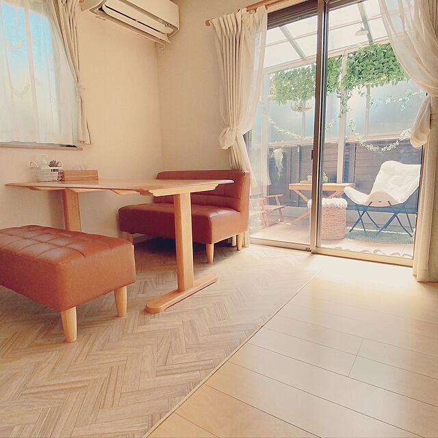 HARUKAのニトリ-既製カーテン(チェルシー アイボリー 100X135X2) の家具・インテリア写真