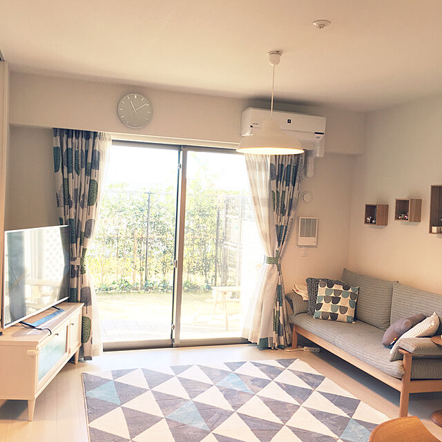 Kyo-Rinのカウニステ-kauniste（カウニステ） 生地 約145×50cm Sokeri（シュガー） ブルーの家具・インテリア写真