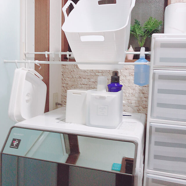 sakuraのレック-レック 詰め替え 洗剤ケース ( ジェルボール 約44個分 ・ 粉洗剤 約1.1kg分 ) 無地 ホワイト デザインシール付き W00139の家具・インテリア写真