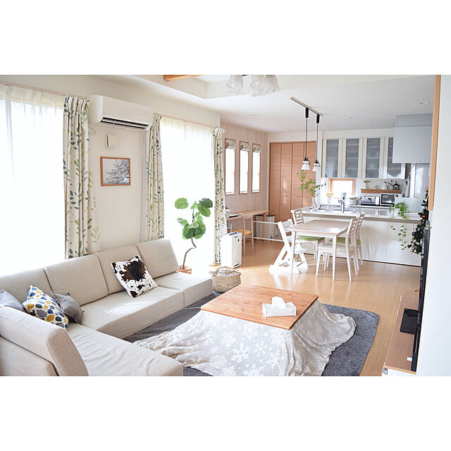 asukaのニトリ-クッションカバー(カウ15)  【送料有料・玄関先迄納品】の家具・インテリア写真