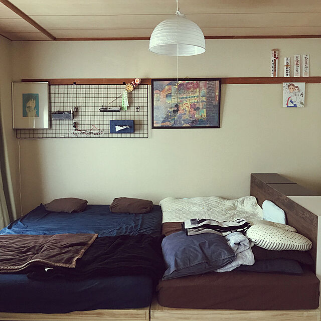 Marinaの-総桐ヘッドレスすのこベッド〔fiume〕フィウーメ　ダブル ナチュラル【代引不可】の家具・インテリア写真