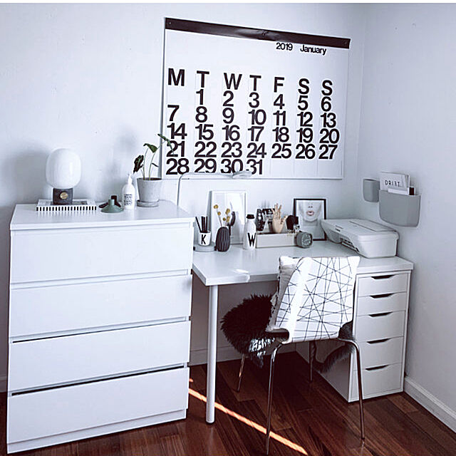mentaikopastaのIKEA (イケア)-IKEA(イケア) MALM ホワイト 80214554 チェスト(引き出し×4)、ホワイトの家具・インテリア写真