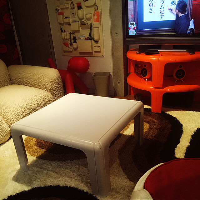 maruhakuchiの-ローテーブル おしゃれ クアトロクアルティ（4パーツ1セット） オレンジの家具・インテリア写真