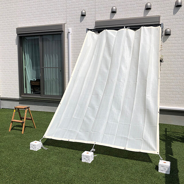 mikenekoのLY-Cool Time(クールタイム) （200×300cm）日除け シェード オーニング 撥水 ポリエステル アイボリーの家具・インテリア写真