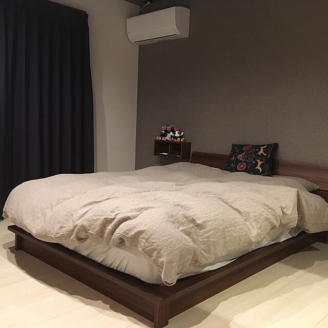 Takahiroの無印良品-無印良品　壁に付けられる家具・箱・幅４４ｃｍ・タモ材／ブラウン　幅４４×奥行１５．５×高さ１９ｃｍの家具・インテリア写真