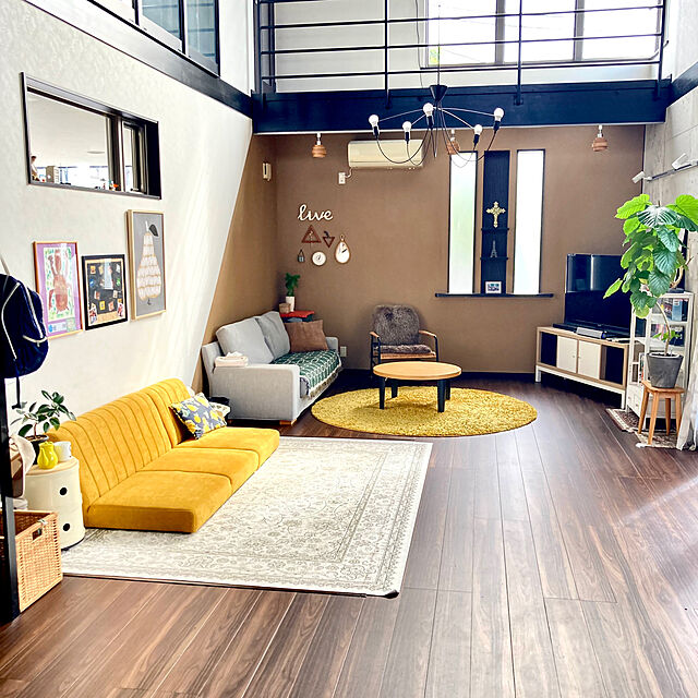 sachiの-KALLAX カラックス シェルフユニット 下部フレーム付きの家具・インテリア写真