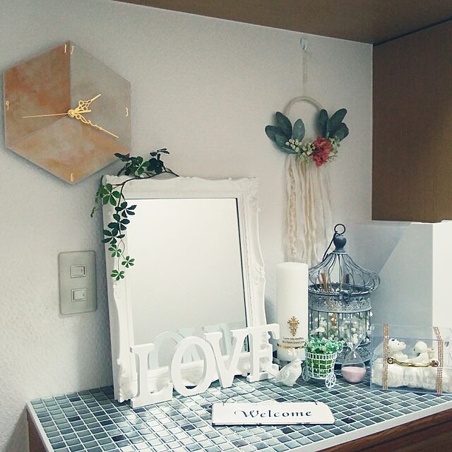 miwaのマスターリンクス-【 Dream Sticker 】 モザイクタイルシール キッチン 洗面所 トイレの模様替えに最適のDIY 壁紙デコレーション BST-4 (モノクロ, 1枚)の家具・インテリア写真