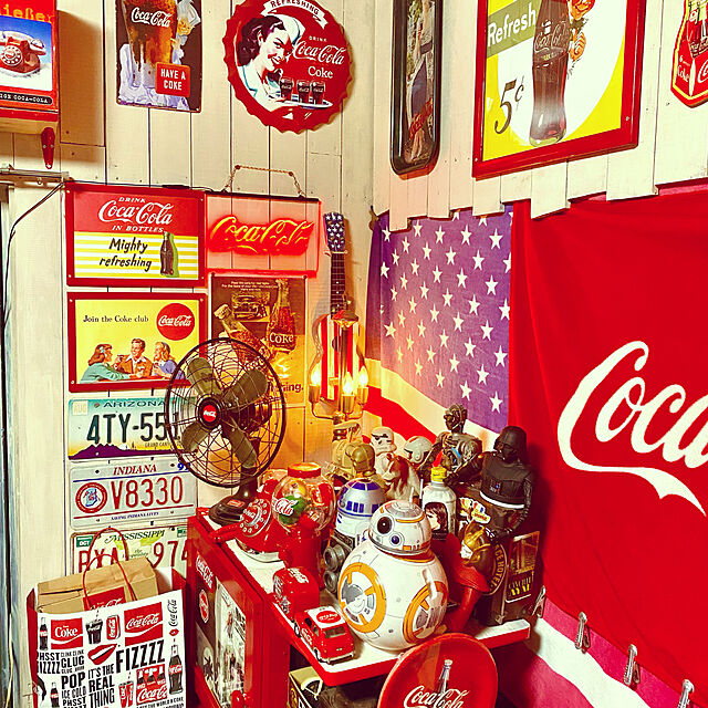 you-goの-王冠 ブリキ看板 蓋 コカ・コーラ Coca Cola アメリカン雑貨 ヴィンテージ アメリカンレトロ 雑貨 35cm  BZ-46の家具・インテリア写真