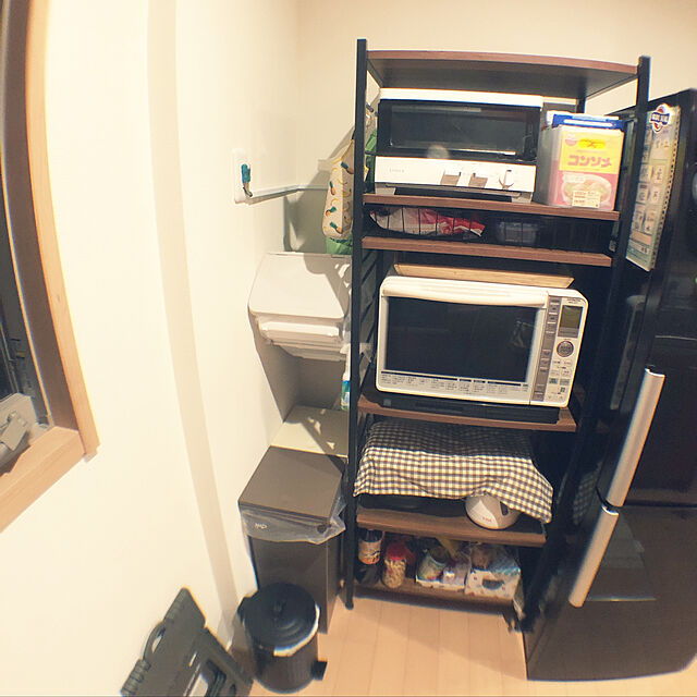 Kazukiのニトリ-〔幅25×奥行39×高さ23cm〕収納ケース フラッテ ハーフ 本体(WH) の家具・インテリア写真
