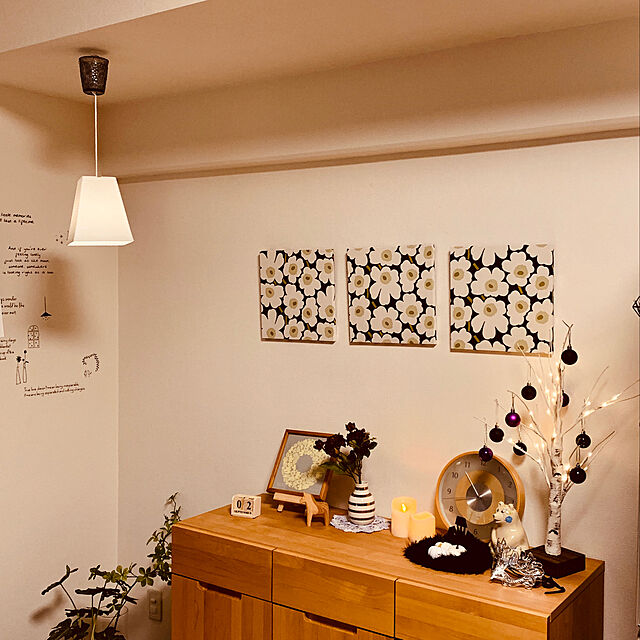 miyumiyuの-ハーフカットクロス marimekko MINI UNIKKO ネイビー 約70cm×50cmの家具・インテリア写真