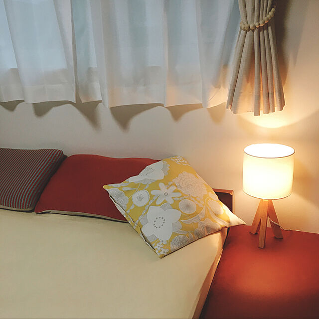 rihiの@fit-まくらカバー　ニットストライプ マンゴーの家具・インテリア写真