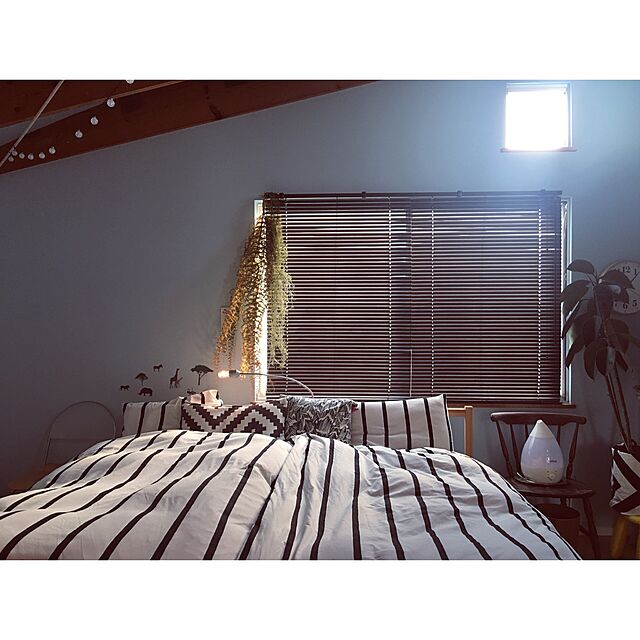 ananya___のIKEA (イケア)-IKEA TUVBRACKA 掛け布団カバー＆枕カバー ブラック ホワイト 150×200cm 10261577の家具・インテリア写真