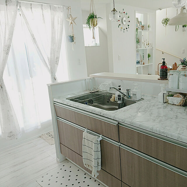 mri96の-キッチンマット(45×270) 日本製 撥水 はっ水 防水 フリーカット 拭ける 北欧 木目 270 270cm おしゃれ ＜スリム＞の家具・インテリア写真