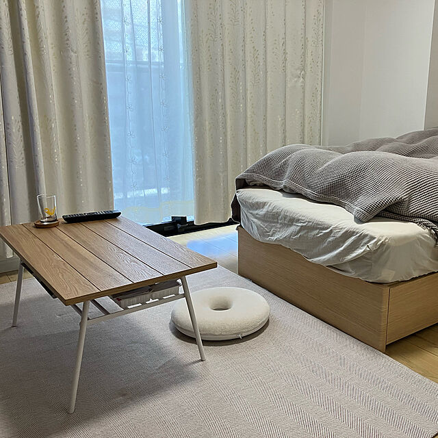 e.fのニトリ-シングルベッドフレーム(カイト3 LBR2 フカヒキ31) の家具・インテリア写真