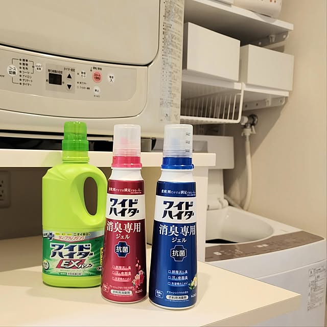 75の花王-【まとめ買い】ワイドハイターEXパワー 液体 大 本体+詰替用 880ml フローラルの家具・インテリア写真