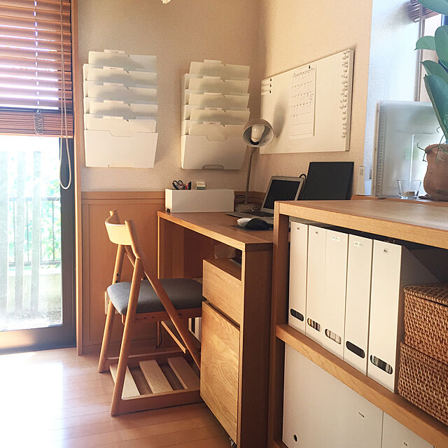 kamiの無印良品-無垢材デスク・オーク材の家具・インテリア写真