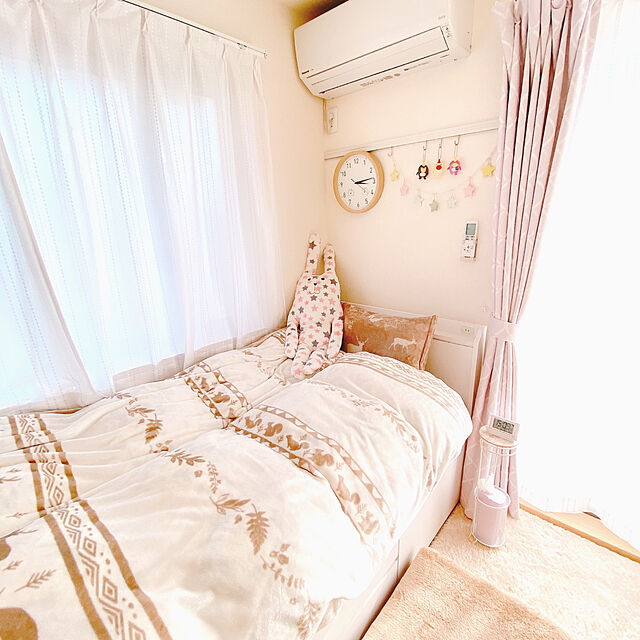 usakoのニトリ-（1枚入り）裏地付き遮光2級・遮熱カーテン(パターン ローズ 150X200X1) の家具・インテリア写真